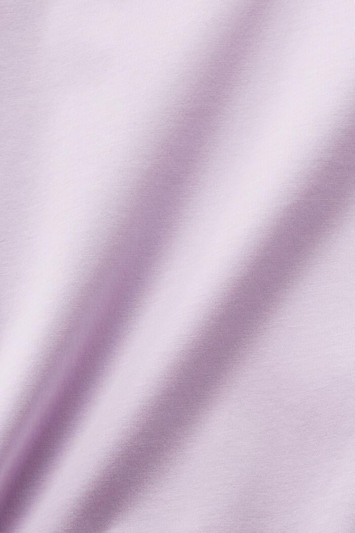 V-Neck-T-Shirt aus merzerisierter Pima-Baumwolle, LAVENDER, detail image number 5