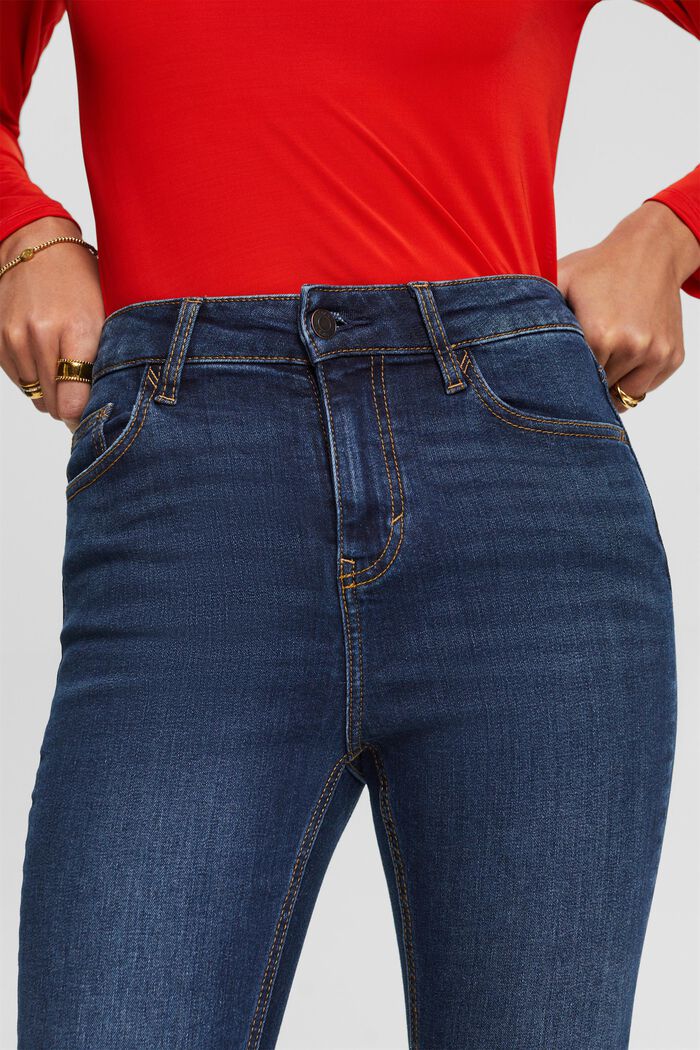 Skinny Jeans mit hohem Bund, BLUE DARK WASHED, detail image number 2