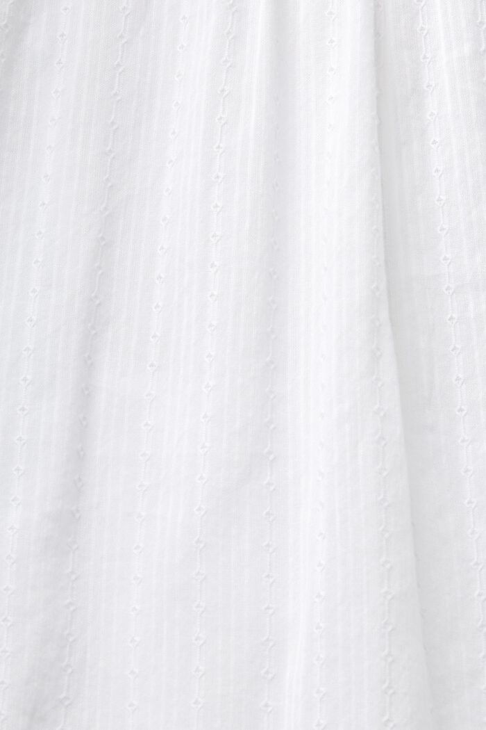 Pointelle-Minikleid in A-Linie, WHITE, detail image number 5