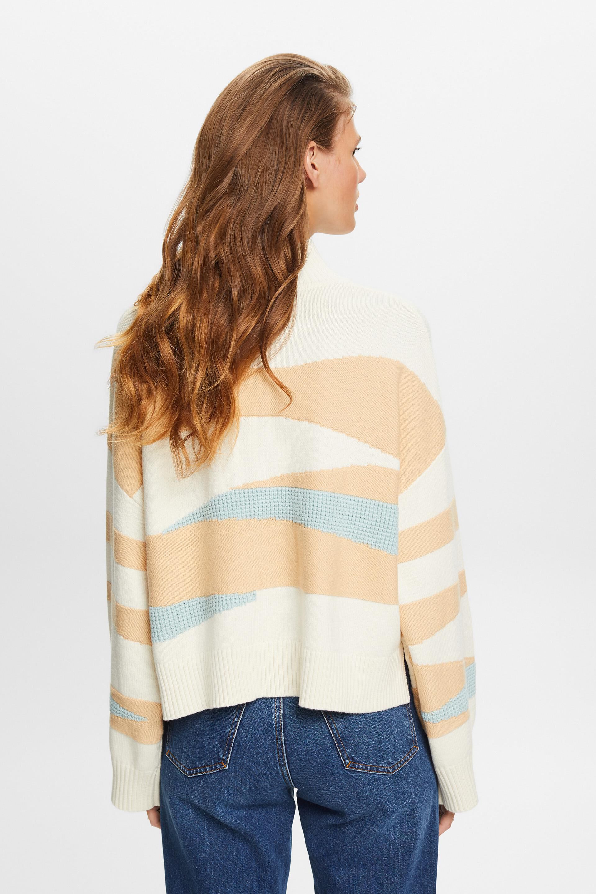 ESPRIT - Jacquard-Pullover aus Wollmix in unserem Online Shop