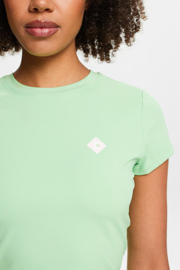Logo-T-Shirt in Cropped-Länge, LIGHT GREEN, detail image number 3